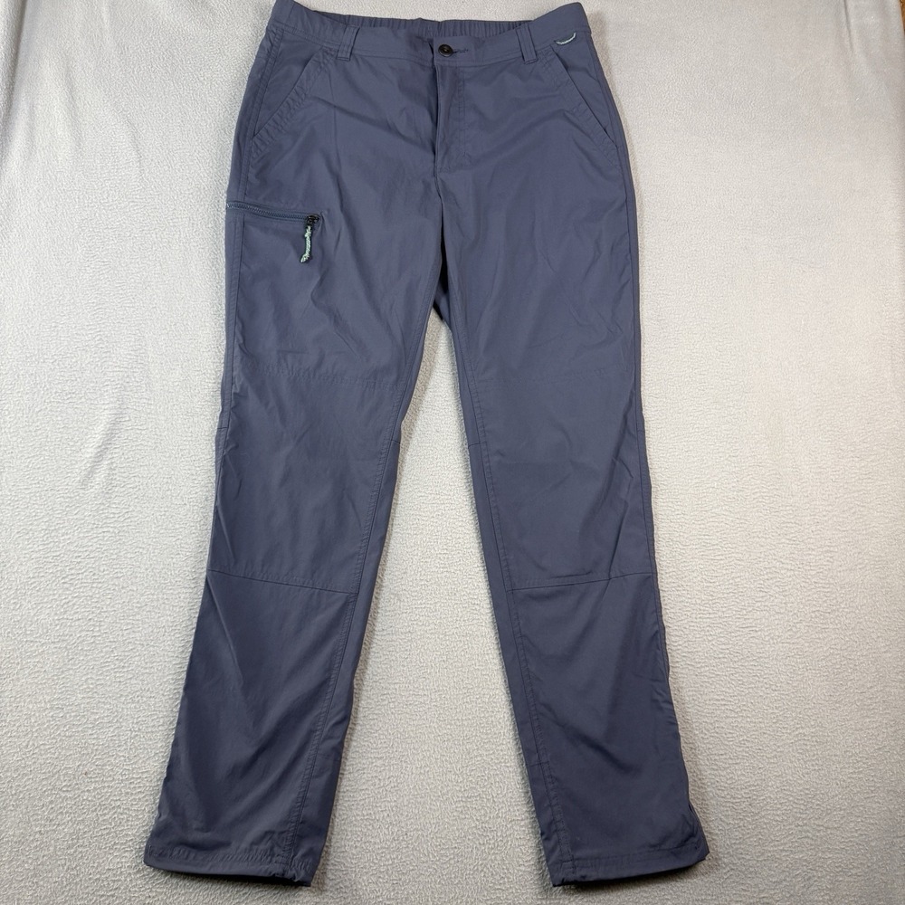 REI Womens Nylon Hiking Pants Size 10 Blue Trail Camping Outdoors Performance - Picture 2 of 9